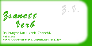 zsanett verb business card